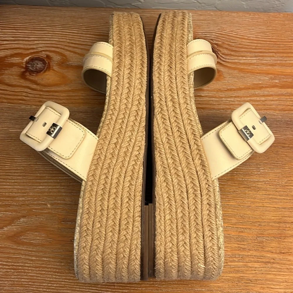 SAM EDELMAN Carson Espadrille Wedge Sandal- Color: Bleached Wheat- Size 10.5